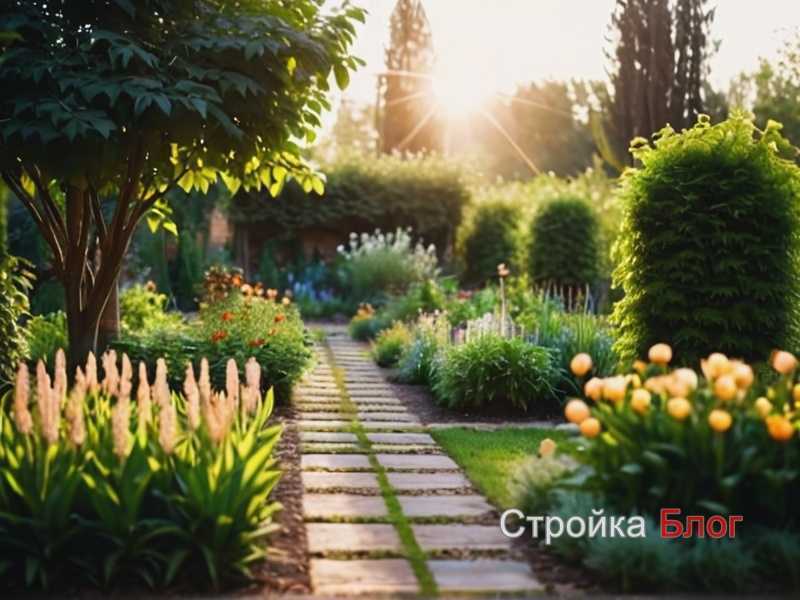 Размещение дорожек и зон отдыха вокруг художественных элементов