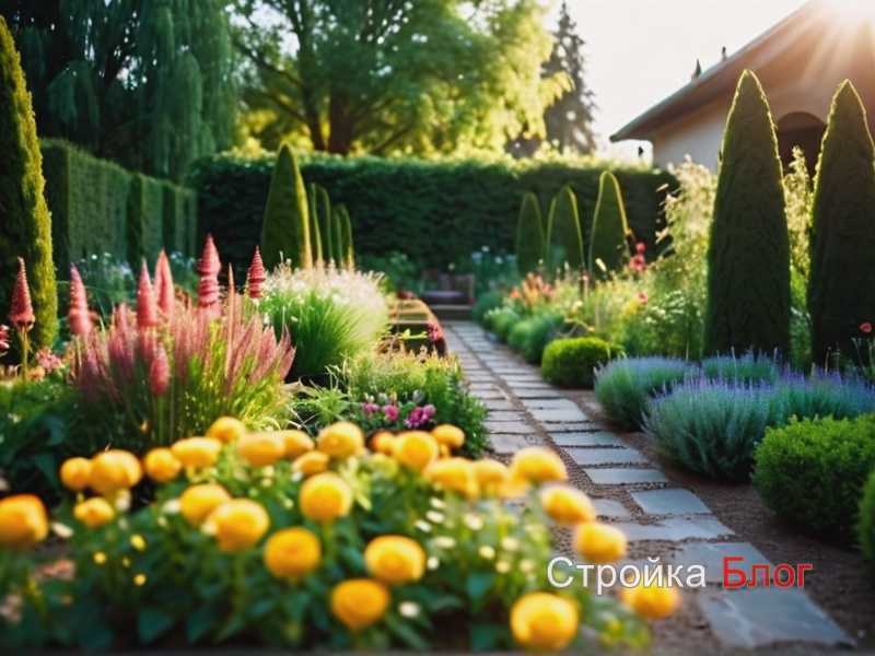 Оформление дорожек и площадок в стиле кантри