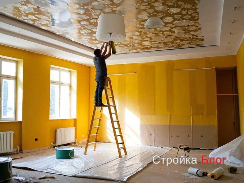 Шлифовка и удаление пыли после выравнивания